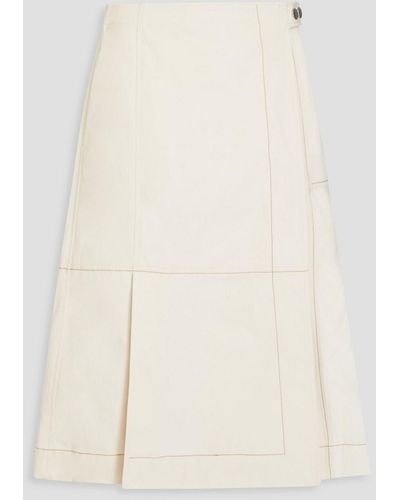 3.1 Phillip Lim Ripstop-paneled Cotton-canvas Midi Skirt - Natural