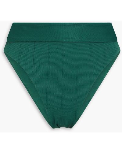 Onia Ivy hoch sitzendes geripptes bikini-höschen - Grün