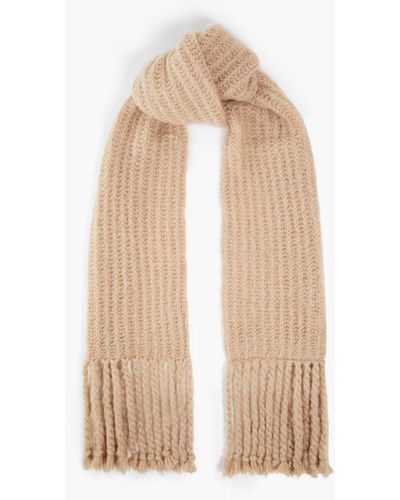 JOSEPH Brushed Ribbed Mohair-blend Scarf - Natural