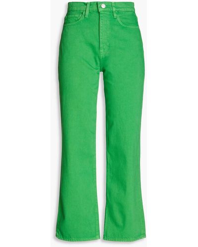 FRAME Le jane hoch sitzende cropped jeans mit geradem bein - Grün
