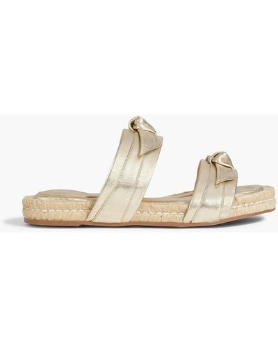 Alexandre Birman Clarita Bow-detailed Leather Espadrille Sandals - White
