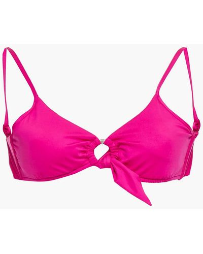 Seafolly Active Ring-embellished Neon Bikini Top - Pink