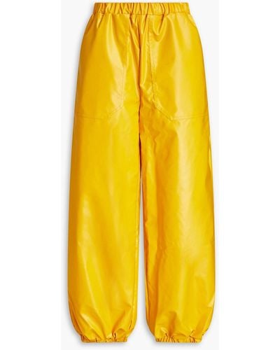 L.F.Markey Yohan Faux Leather Tapered Pants - Yellow