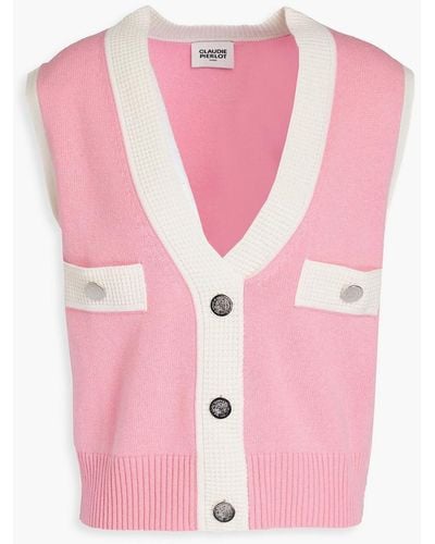Claudie Pierlot Knitted Vest - Pink
