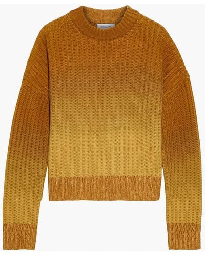 NAADAM Dégradé Ribbed Wool And Cashmere-blend Sweater - Yellow