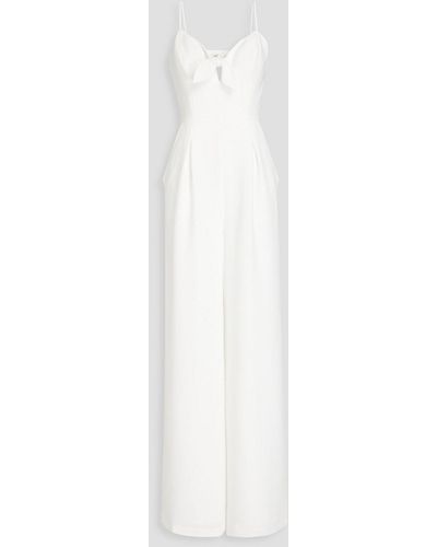 Catherine Deane Masa Knotted Pleated Crepe Wide-leg Jumpsuit - White