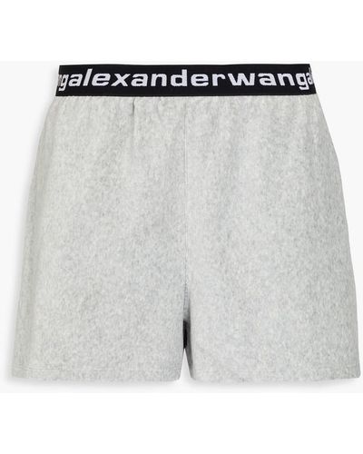 T By Alexander Wang Shorts aus cord aus einer stretch-baumwollmischung - Grau