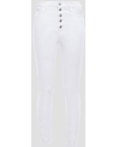 J Brand High-rise Skinny Jeans - White