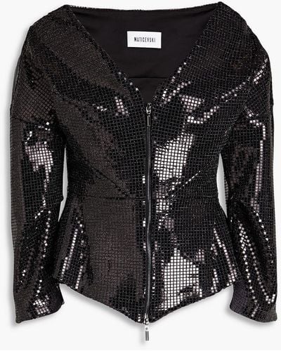 Maticevski Equal Sequined Woven Jacket - Black