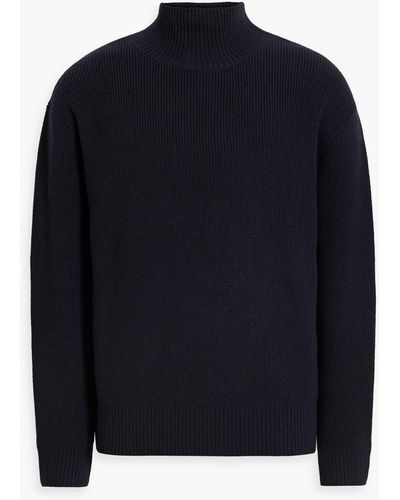FRAME Wool Turtleneck Sweater - Blue