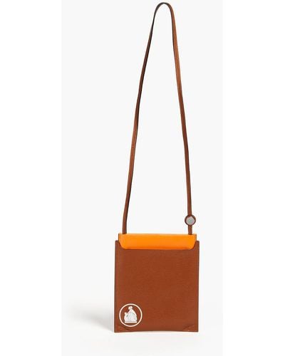 Lanvin Two-tone Printed Pebbled-leather Shoulder Bag - Multicolour
