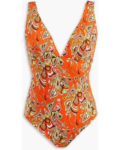 Emilio Pucci Printed Swimsuit - Orange