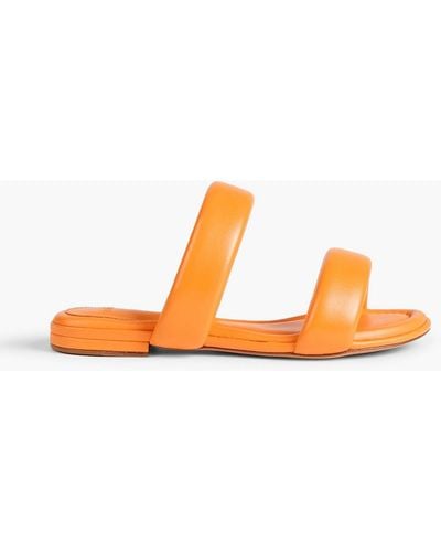 Alexandre Birman Lilla Padded Leather Sandals - Orange