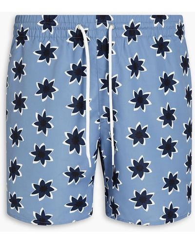 Sandro Short-length Printed Swim Shorts - Blue