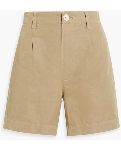 Alex Mill Boy Cotton And Linen-blend Twill Shorts - Natural