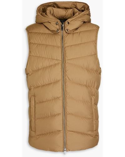 Woolrich Quilted Shell Hooded Vest - Natural