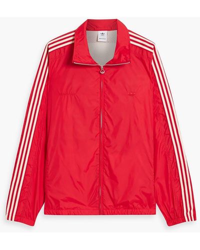 adidas Originals Striped Shell Jacket - Red