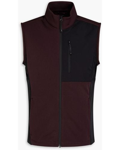 Aztech Mountain Shell-trimmed Two-tone Fleece Vest - Multicolour