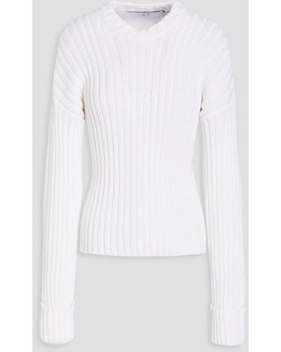 IRO Lonica Ribbed Cotton-blend Sweater - White