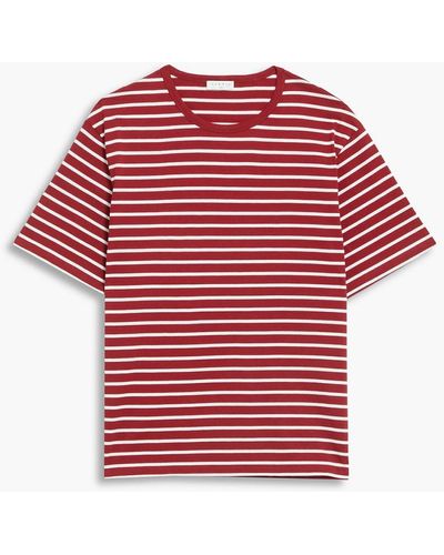 Sandro Striped Cotton-jersey T-shirt - Red
