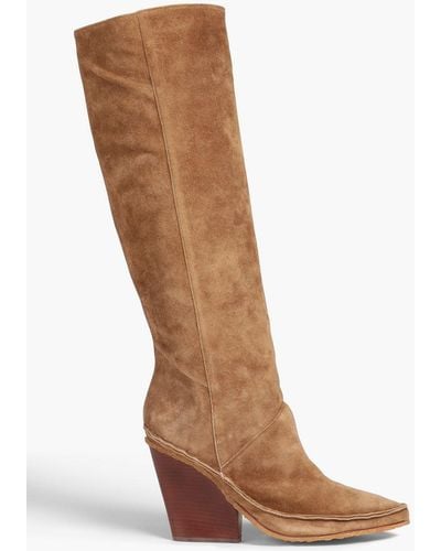 Tory Burch Suede Boots - Brown