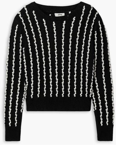 Jason Wu Two-tone Linen Sweater - Black