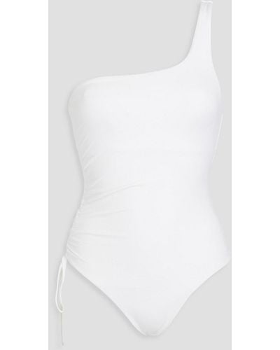 Melissa Odabash Bodrum One-shoulder Ruched Swimsuit - White