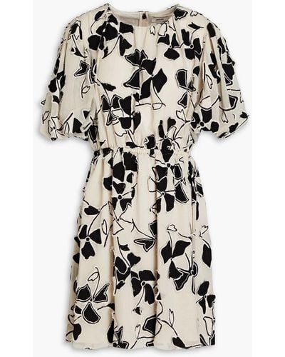 Jason Wu Floral-appliquéd Georgette Mini Dress - White