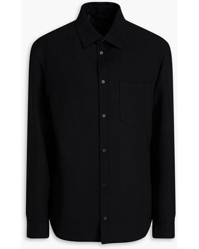 Balenciaga Wool-blend Twill Overshirt - Black