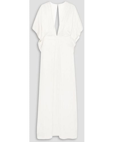 Temperley London Robe aus seidensatin mit cut-outs und cape-effekt - Weiß