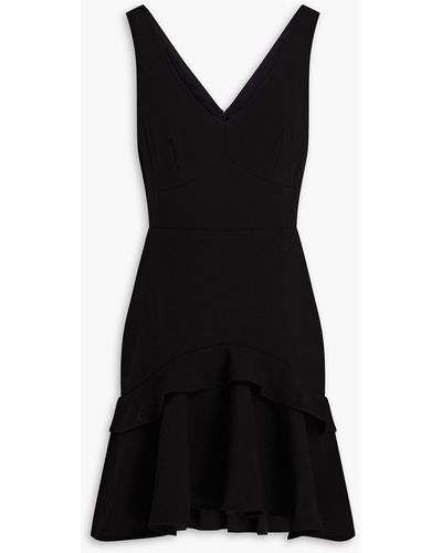 Saloni Louise Crepe Mini Dress - Black