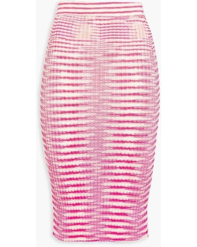 Missoni Space-dyed Crochet-knit Skirt - Pink