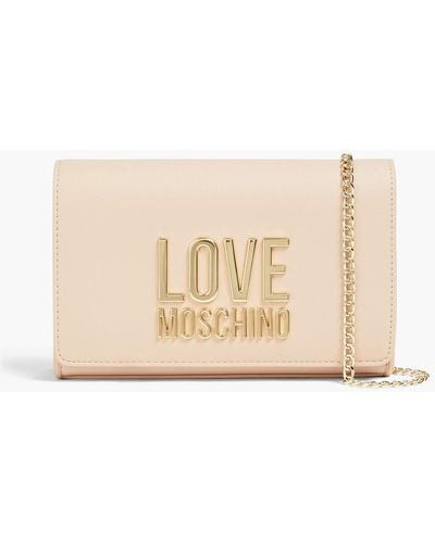 Love Moschino Faux Leather Shoulder Bag - Natural