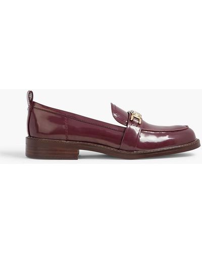 Sam Edelman Christy Faux Patent-leather Loafers - Purple