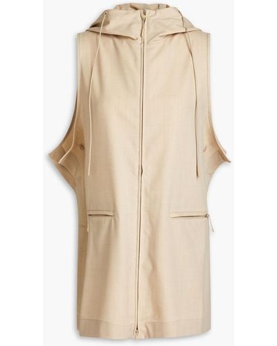 Y-3 Twill Hooded Vest - Natural