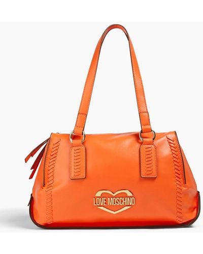 Love Moschino Faux Leather Tote - Orange