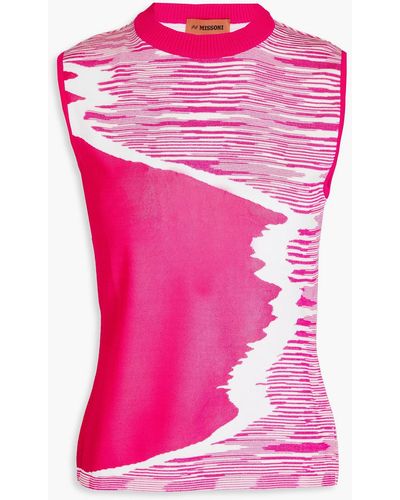 Missoni Space-dyed Knitted Top - Pink