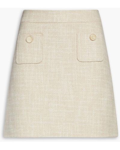 Sandro Wool-blend Tweed Mini Skirt - Natural