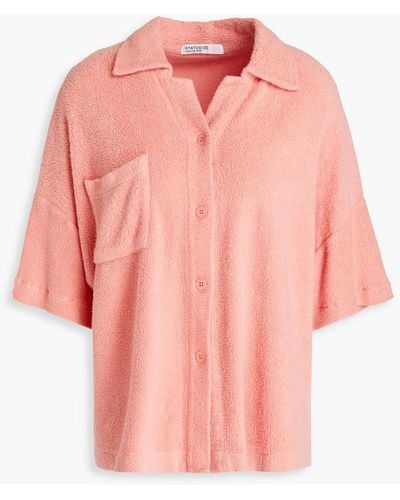 Stateside Supima Cotton And Modal-blend Fleece Shirt - Pink