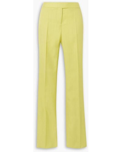 Stella McCartney Grain De Poudre Slim-leg Trousers - Yellow