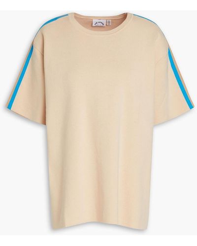 The Upside Nirvana Pippa Striped Cotton-blend T-shirt - White