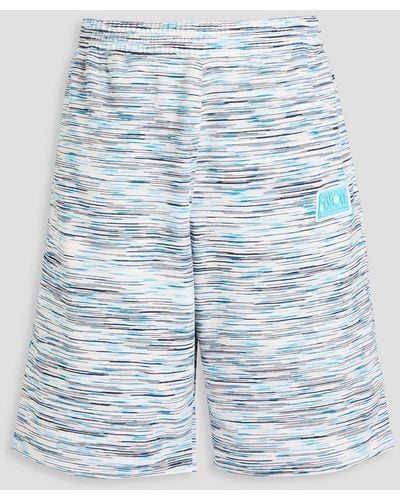 Missoni Space-dyed French Cotton-terry Shorts - Blue