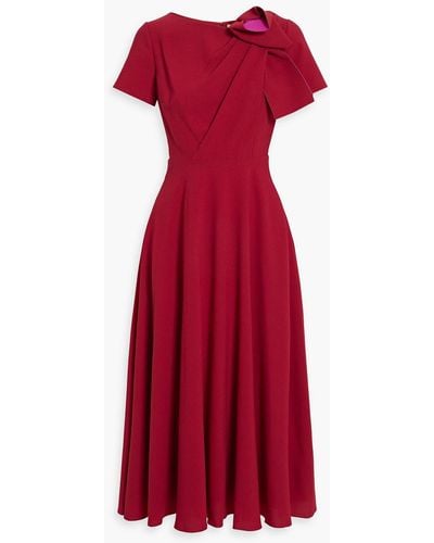 ROKSANDA Bow-embellished Crepe Midi Dress - Red