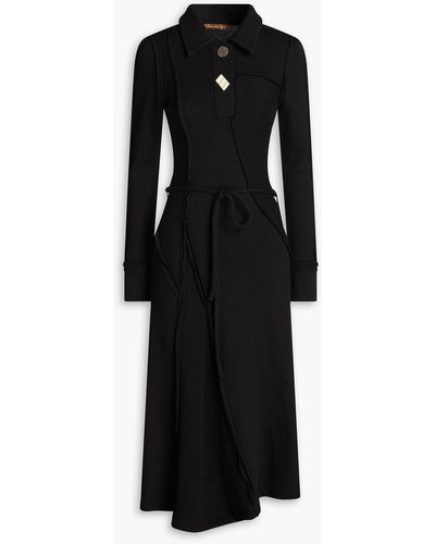 Rejina Pyo Aubrey Cotton And Wool-blend Midi Shirt Dress - Black