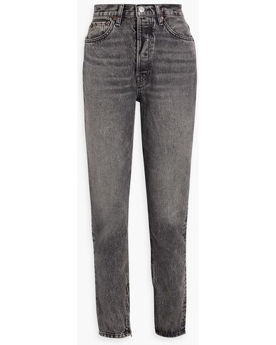 Levi's Faded High-rise Straight-leg Jeans - Gray
