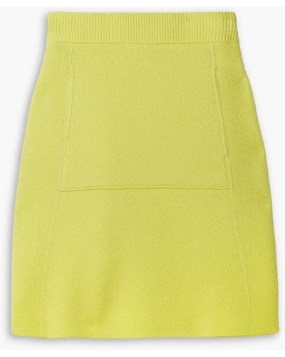 Akris Cashmere Mini Skirt - Yellow