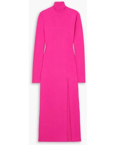Zeynep Arcay Stretch-knit Turtleneck Midi Dress - Pink