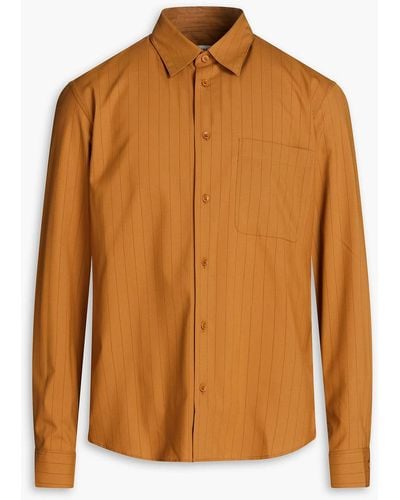 Sandro Pinstriped Woven Shirt - Orange