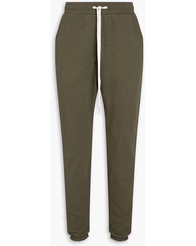John Elliott La French Cotton-terry Drawstring Sweatpants - Green