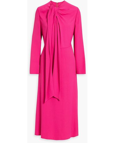 Valentino Garavani Knotted Crepe Midi Dress - Pink